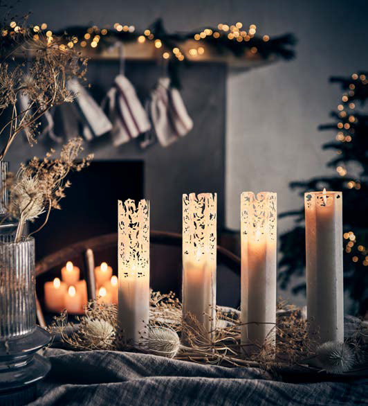 SPIDER Spindelvävsljus, Vit W5xH15